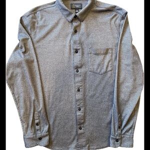 Men's Shirt Long Sleeve Button Down Grindle Gray Wallin Bros Large Preowned
